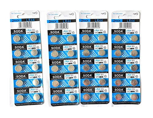 AG13 LR44 L1154 357 A76 Alkaline Button Cell Battery with Retail Blister Pack Cards (40)