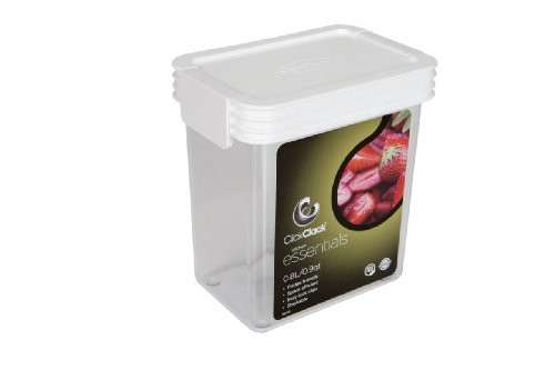 Click Clack Kitchen Essentials .9 Quart Airtight Container, White Lid