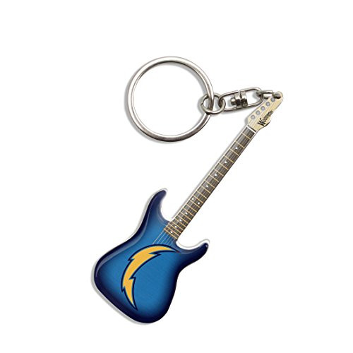 Woodrow Guitar by The Sports Vault NFL Los Angeles Chargers Guitar Keychain Woodrow Guitar by The Sports Vault NFL Los Angeles Chargers Guitar Keychain
