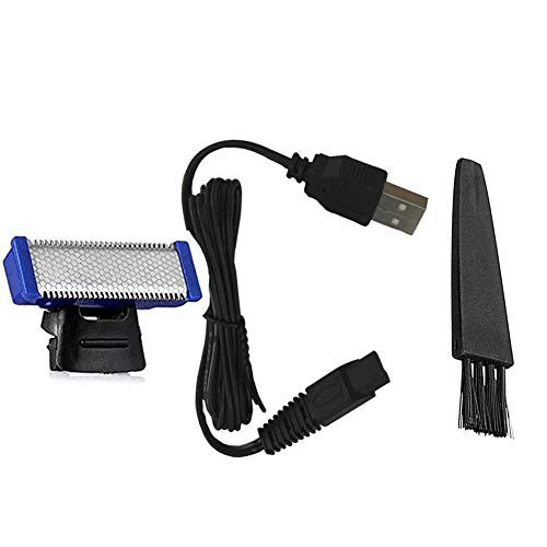 Shaver Head Replacement Charger and Brush for Electric Solo Shaver Cleaning Bursh USB Data Cable Power Trimmer Solo Head Micro Touches Replacement Charge Line (1Shaver head&cord&brush) Shaver Head Replacement Charger and Brush for Electric Solo Shaver Cleaning Bursh USB Data Cable Power Trimmer Solo Head Micro Touches Replacement Charge Line (1Shaver head&cord&brush)