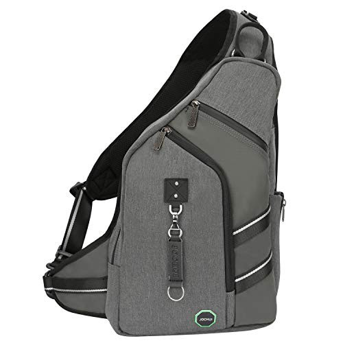 Sling Backpacks, JOCHUI Crossbody Bags for Men Women Sling Bags Purse Backpack for Travel Gym Cycling Hiking Gray