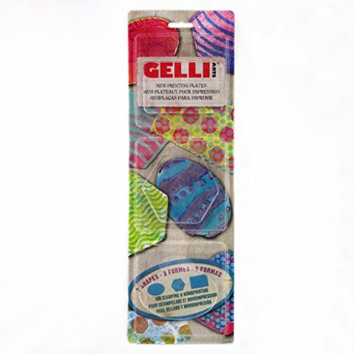 Gelli Arts Minis - Set of 3 Mini Gel Printing Plates Oval, Rectangle, and Hexagon