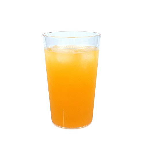 EPT 12-Pack, 16 oz Plastic Stackable Tumbler, Unbreakable Plastic Drinking Glasses, Clear Water Cups