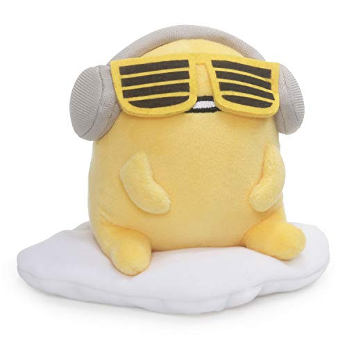 GUND Gudetama with Sunglasses and Headphones Lazy Egg Sanrio Plush, Yellow, 5
