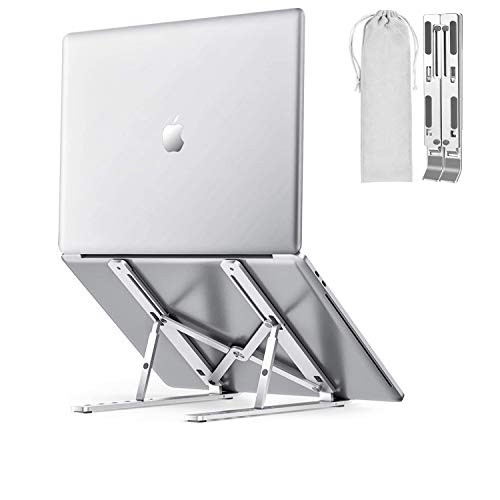 Laptop Stand, Laptop Holder Riser Computer Stand, Aluminum Adjustable Ventilated Cooling Notebook Stand Mount for MacBook Air Pro, Lenovo, Dell, More 10-17.3 Laptops (Silver) Laptop Stand, Laptop Holder Riser Computer Stand, Aluminum Adjustable Ventilated Cooling Notebook Stand Mount for MacBook Air Pro, Lenovo, Dell, More 10-17.3 Laptops (Silver)