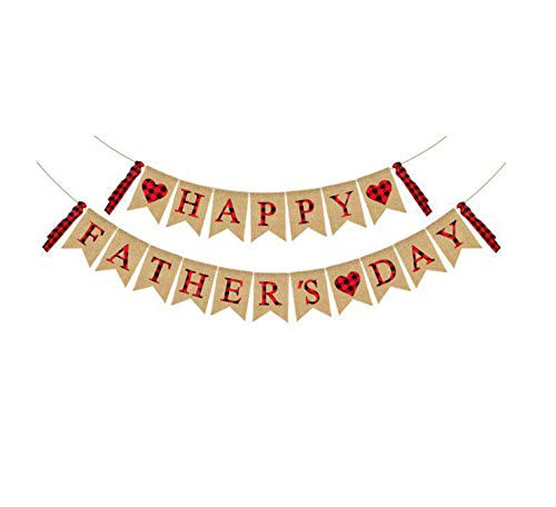 Happy Father's Day Banner, Father's Day Party Decoration, Father's Day Supplies, Happy Father's Day Burlap Banner