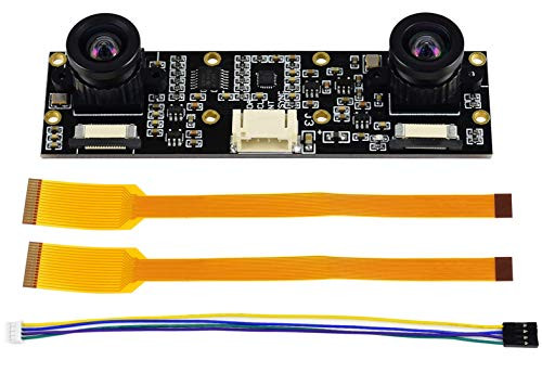 Waveshare IMX219-83 Stereo Binocular Camera 8MP Dual IMX219 Camera Module, 32802464 Resolution,Support Jetson Nano Developer Kit B01, Raspberry Pi CM3/CM3+ Expansion Board,for AI Vision Application