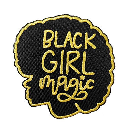 BLM Black Girl Magic Embroidered Iron on Patch Anti-Racist Black Lives Matter