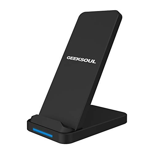 GEEKSOUL Wireless Charger,Qi-Certified 10W Fast Wireless Charging Stand Compatible iPhone 11, 11 Pro, 11 Pro Max, XR, XS Max, XS, X, 8, 8 Plus, Samsung Galaxy S10 S9 S8, Note 10 Note 9