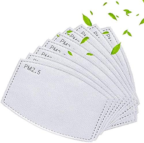 20 PCS Adult PM2.5 Activated Carbon Filter 5 Layers Replaceable Anti Haze Filter Paper (20)