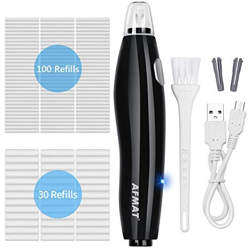 AFMAT Electric Eraser, Electric Eraser Kit with 130 Eraser Refills, Electric Drafting Eraser, Rechargeable Art Electric Erasers for Drawing, Sketching, Detailer Drafting Tools for Crafts, Arts, Black