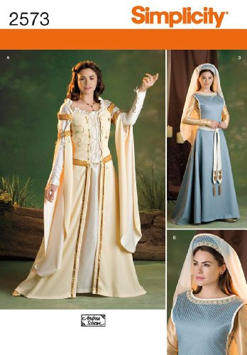 Simplicity Andrea Schewe Pattern 2573 Misses Medieval Costume Patterns Sizes 8-10-12-14-16