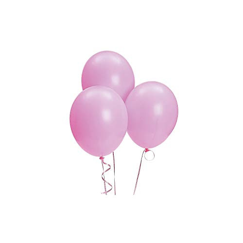 Fun Express - 11" Pink Balloons for Party - Party Decor - Balloons - Latex Balloons - Party - 144 Pieces