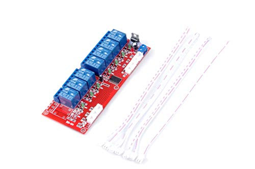 LIVISN DC 12V 10A 7-Channel Self-Latching Relay Module One-Button Bistable Switch One-Button Start/Stop High-Level Trigger