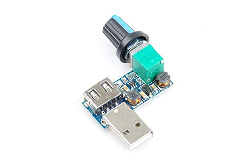 LIVISN USB Fan Speed Controller Stepless Speed Regulator 5-12V to 2.5-7.5V Multi-stall Air Volume Adjuster Governor Module with Switch