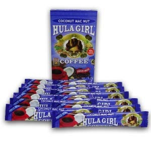HULA GIRL 10% KONA COCONUT MAC NUT FREEZE DRIED INSTANT COFFEE SACHET(20.4G)