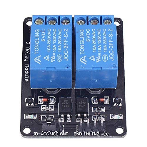 LCD Display Module, 5V LCD1602 16x2 Controller Module with Isolated Optocoupler Blue Backlight White Character