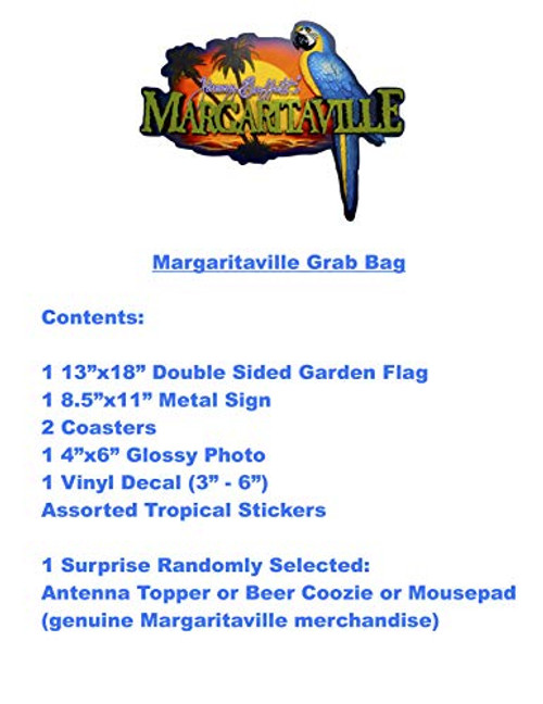 Margaritaville Jimmy Buffett Swag Bag, Loot Box, 8 Pieces Margaritaville Jimmy Buffett Swag Bag, Loot Box, 8 Pieces