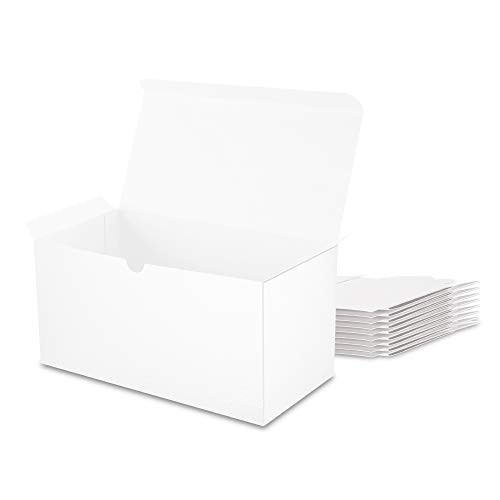 MALICPLUS 10 Gift Boxes 9x4.5x4.5 Inches Premium Gift Boxes Bridesmaid Proposal Boxes, White Gift Boxes with Lids for Light Weight Gifts, Crafting, Cupcake Boxes,Embossing White