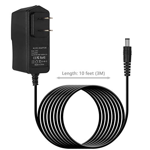 AC/DC 9V1.5A Adapter Power Supply Charger for Brother P-Touch PT-D200 PTD200 D210 PTD 210 PT-D200VP PTH110 Label Maker, Brother AD-24 AD-24ES AD-20 AD-30 Replacement Power Supply Charger (10 FT)