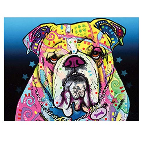 DIY 5D Diamond Painting Kit, Full Diamond Dog Embroidery Rhinestone Cross Stitch Arts Craft Supply for Home Wall Decor