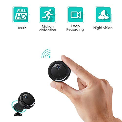 Spy Camera Hidden Wireless Camera WiFi Mini HD 1080P Portable Home Security Cameras Covert Nanny Cam Small Indoor Outdoor Video Recorder Motion Activated Night Vision