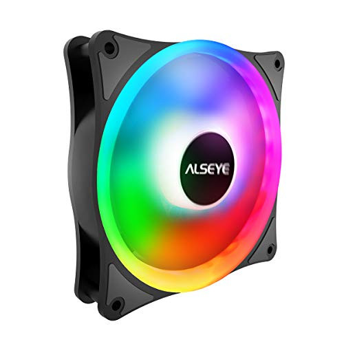 ALSEYE 140mm RGB Case Fans, CPU Fan for Computer Case? Equipped with Molex Controller, DC 12V | AMD | Intel LED PC Fan 1600 RPM Speed