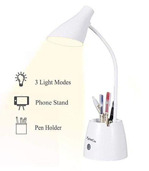 Desk Lamp, Desk Light with 3 Color Modes, Dimmable and Eye Caring, Led Desk Lamp with USB Charging Port, Pen Holder and Phone Stand, 360° Flexible Study Lamp for Bedroom and Office Desk Lamp, Desk Light with 3 Color Modes, Dimmable and Eye Caring, Led Desk Lamp with USB Charging Port, Pen Holder and Phone Stand, 360° Flexible Study Lamp for Bedroom and Office