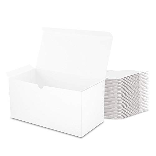 MALICPLUS 30 Gift Boxes 9x4.5x4.5 Inches Premium Gift Boxes Bridesmaid Proposal Boxes, White Gift Boxes with Lids for Light Weight Gifts, Crafting, Cupcake Boxes,Embossing White