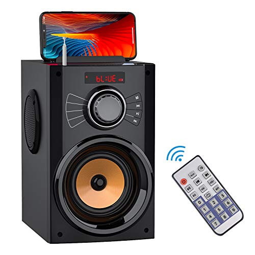 Portable Bluetooth Speakers with Subwoofer Rich Bass Wireless Stereo Outdoor Speakers Support Remote Control FM Radio TF Card LED Lights MP3 Player Powerful Speaker for Home Party iPhone Computer PC