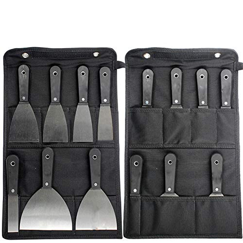 Kani 7PCS Putty Knife Set, 50# Steel Drywall Tools,Scraper Putty Knives, Spackle Knife, Wallpaper Scraper, Drywall Knife, Putty Scrapers, Drywall Scrapers, Paint Scraper with a Storage Bag