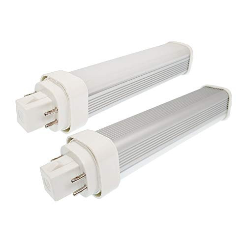2pcs Horizontal 11W LED GX24Q 4-pin Base Light Bulb Replace PL-C 26W CFL GX24/G24Q LED PL Retrofit Lamp Frosted Side Light 180D Beam Angle (Remove/Bypass The Ballast) (Daylight, Horizontal 11W) 2pcs Horizontal 11W LED GX24Q 4-pin Base Light Bulb Replace PL-C 26W CFL GX24/G24Q LED PL Retrofit Lamp Frosted Side Light 180D Beam Angle (Remove/Bypass The Ballast) (Daylight, Horizontal 11W)
