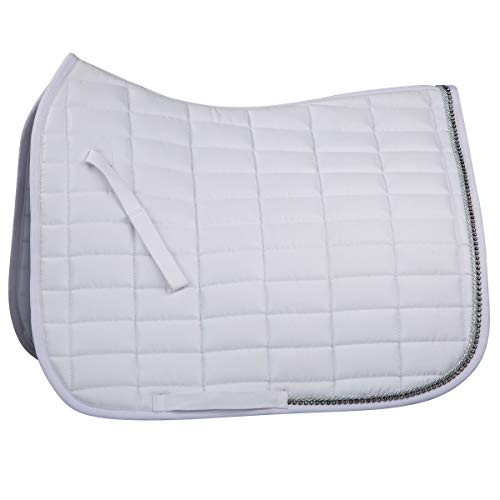 Horze Caesar Quick Dry Anti Move Lining All Purpose Saddle Pad - White - Horse