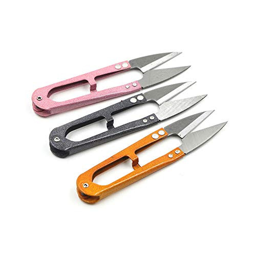 DEEINN 4.1inch Sewing Scissors Yarn Thread Cutter Small Snips Trimming Nipper - Great for Stitch, Mini DIY Supplies (3 Pcs)