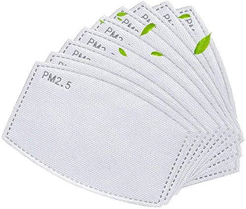 100PCS Adult PM2.5 Activated Carbon Filter Replaceable Insert Anti Haze Face Mask Filter Paper