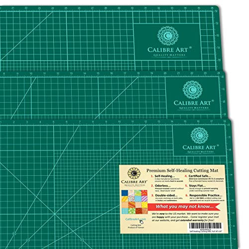 Self Healing Rotary Cutting Mat, Full 18x24, Best for Quilting Sewing | Warp-Proof & Odorless (Not from China)