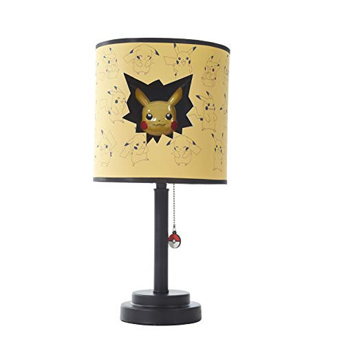 Idea Nuova Pokemon Die Cut Double Shade Table Lamp, Yellow