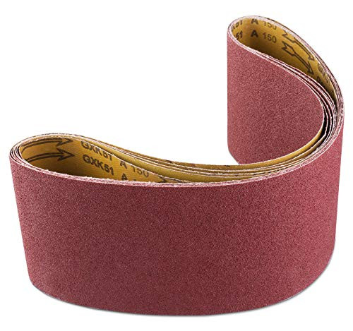 S SATC Sanding Belt 6 PCS Sander Belt 6×48-Inch, Aluminum Oxide (1 Each of 60, 80, 120,150,240,400 Grits)
