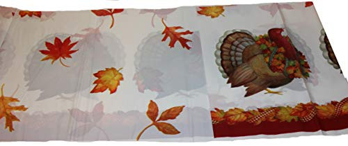 Turkey Plastic Printed Tablecloth 54" x 108" Fall, Thanksgiving Theme, party supplies!