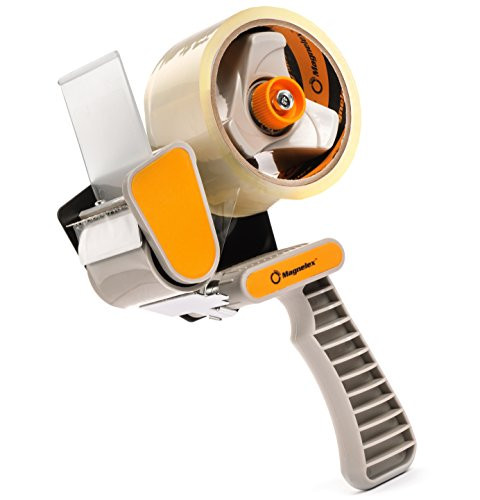 Tapexpert Packing Tape Gun with 1 Roll of Packaging Tape, Easy to Tape Boxes, Seal Cartons, Easy Side Loading, Lightweight and Ergonomic Tape Dispenser for Shipping, Packaging and Moving
