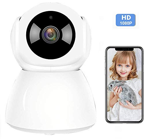 Wireless Home Security Camera System Indoor 1080P Surveillance Camera Smart 2.4G WiFi Camera with 2-Way Audio Night Vision Motion Detection for Baby/Pet Monitor