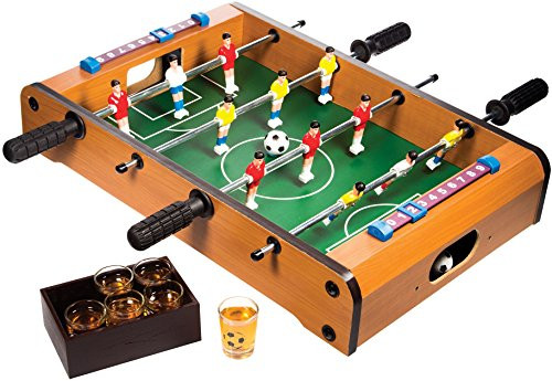 Home Essentials & Beyond Funville Foosball Game Set with Shot Glasses, Clear