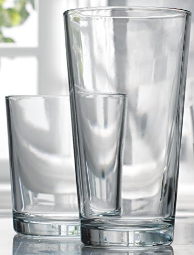 Home Essentials 8834 Set of 844; Alanya 17 Oz Highball and 13 Oz Double Old Fashioned Glasses Set