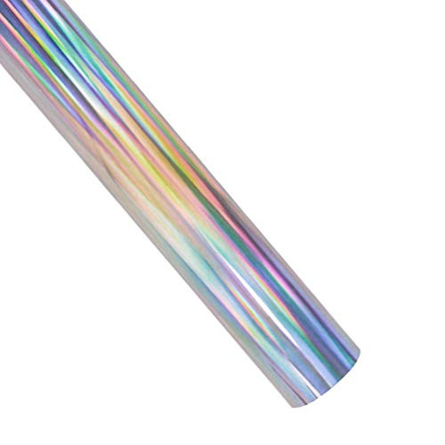 Holographic Heat Transfer Vinyl Roll for DIY T-Shirts or Fabrics Easy to Weed Iron on Vinyl HTV 12 inches x 10 Feet (Silver) Holographic Heat Transfer Vinyl Roll for DIY T-Shirts or Fabrics Easy to Weed Iron on Vinyl HTV 12 inches x 10 Feet (Silver)