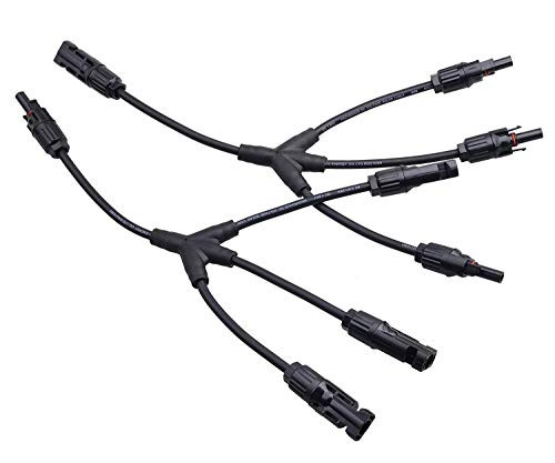 yarachel Solar Panel Connectors Y Branch 1 to 3 Parallel Adapter M/FFF and F/MMM Fit for Solar Panel Parallel Connection