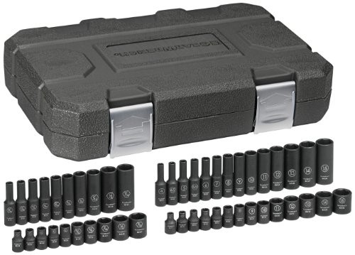 GEARWRENCH 48 Pc. 1/4" Drive 6 Pt. Impact Socket Set, Standard & Deep, SAE/Metric  - 84902