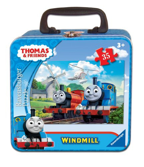 Ravensburger Thomas & Friends Thomas at The Windmill Puzzle in a Tin, 35 Piece Jigsaw Puzzle for Kids  Every Piece is Unique, Pieces Fit Together Perfectly