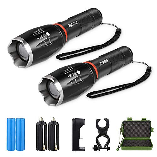2 Pack High Lumen Flashlight, 1000 Lumen, Zoomable, 5 Modes, Cree LED, Waterproof Handheld Flashlight, Rechargeable Battery & Charger & Bicycle Mount Included 2 Pack High Lumen Flashlight, 1000 Lumen, Zoomable, 5 Modes, Cree LED, Waterproof Handheld Flashlight, Rechargeable Battery & Charger & Bicycle Mount Included