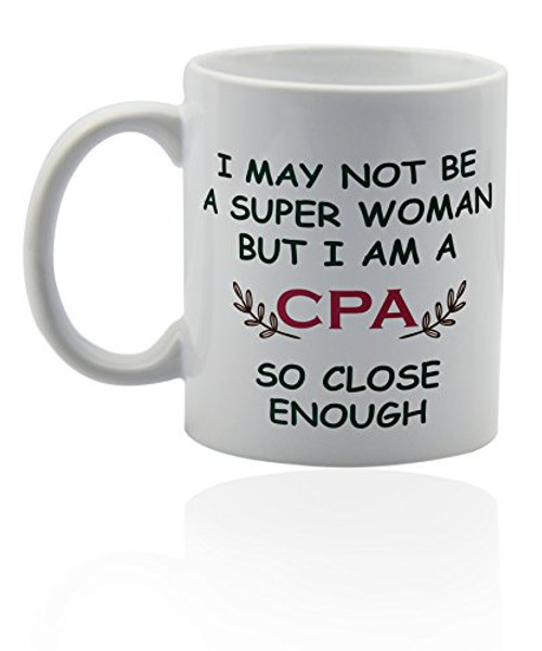 CPA ceramic mug for coffee or tea 11 oz. Funny gag joke gift cup.