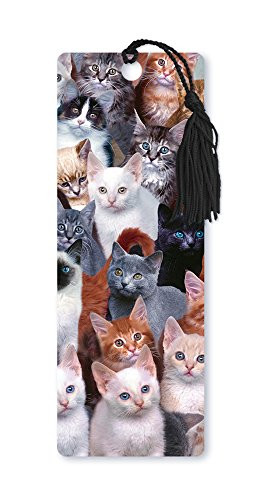Dimension 9 3D Lenticular Bookmark with Tassel, Cats Everywhere (LBM024)